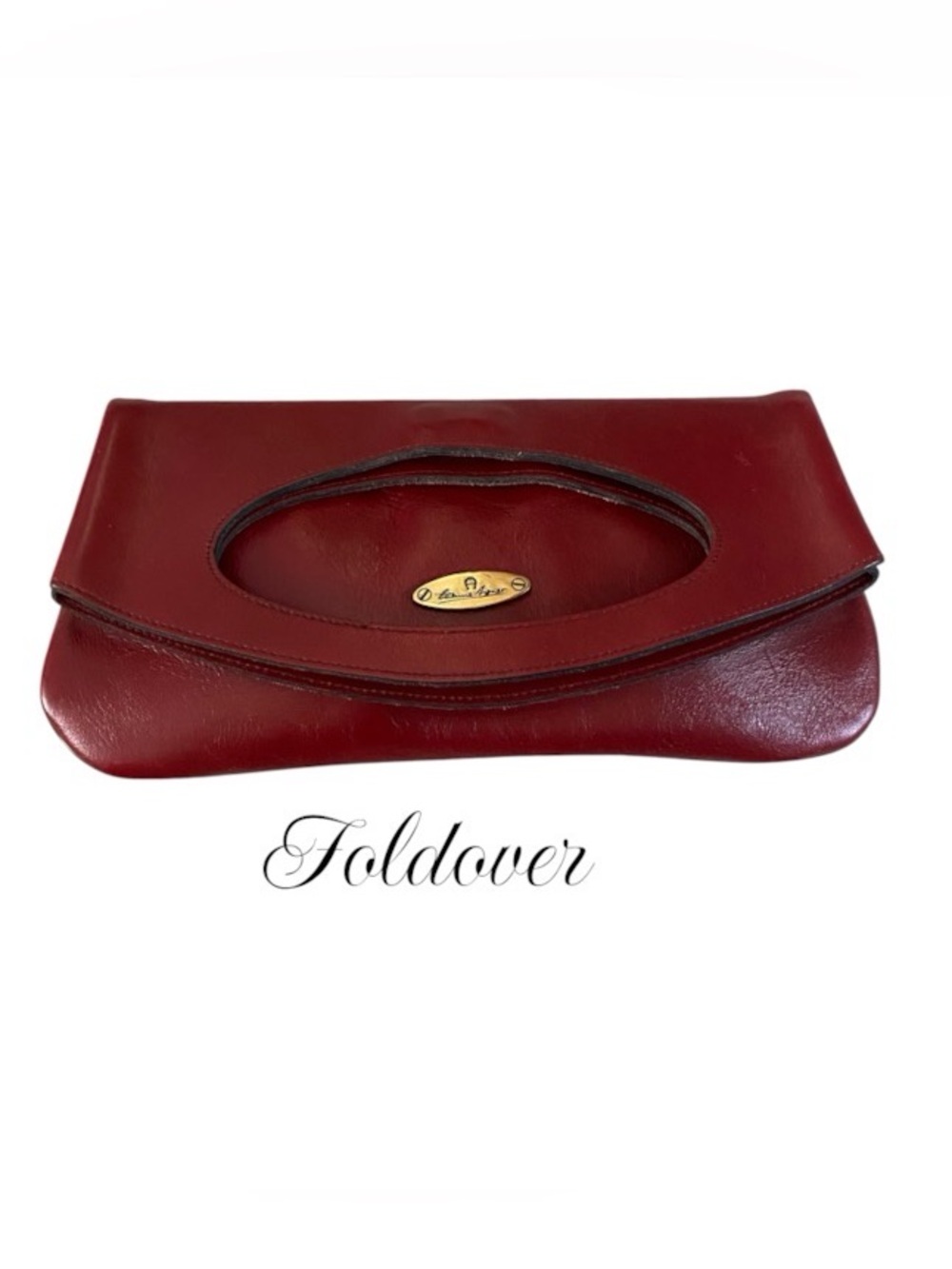 Vintage Etienne Aigner burgundy leather satchel - Picture 2 of 11